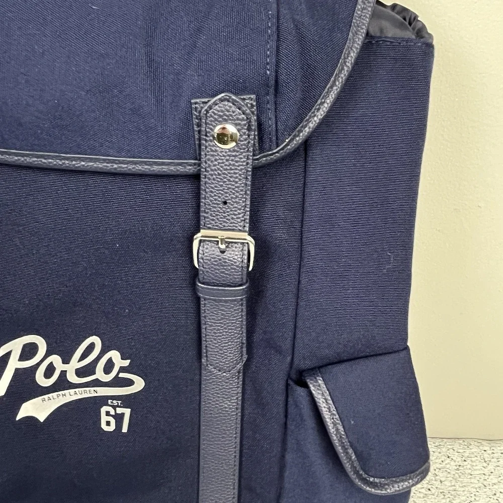 Polo Ralph Lauren Fragrances Backpack Navy Blue Canvas Weekender Bag